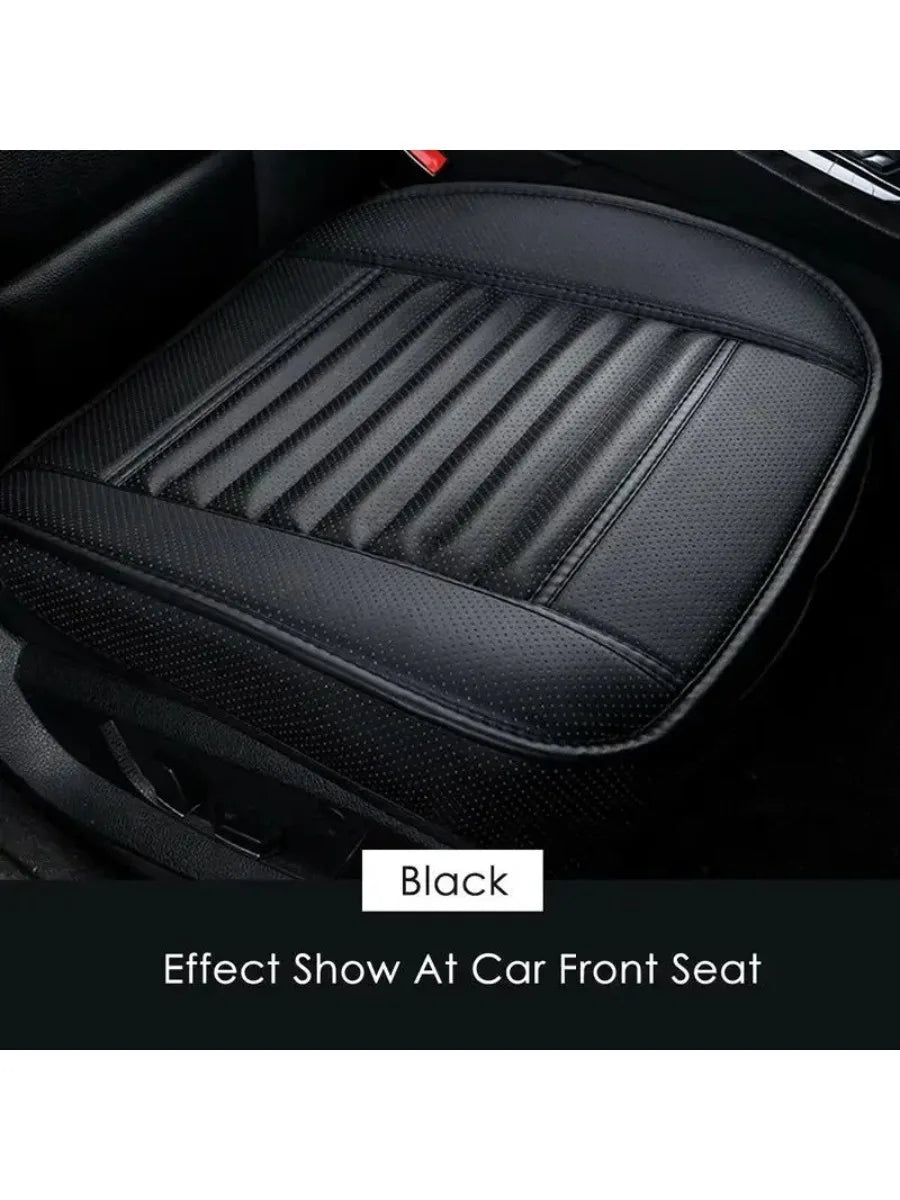 Breathable PU Leather and Latex Car Seat Cushion Cover - Non-Slip, All-Season Universal Fit for All Vehicle Types