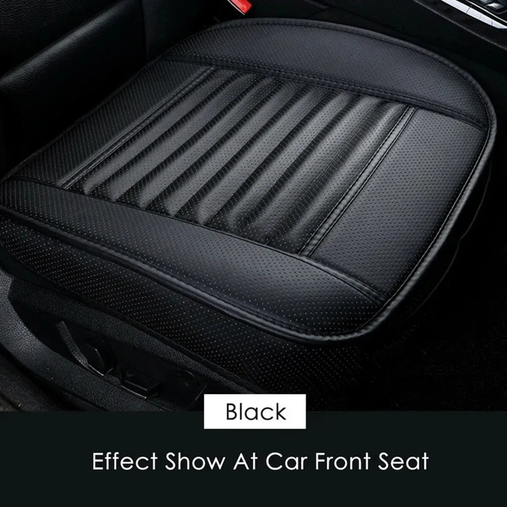 Breathable PU Leather and Latex Car Seat Cushion Cover - Non-Slip, All-Season Universal Fit for All Vehicle Types