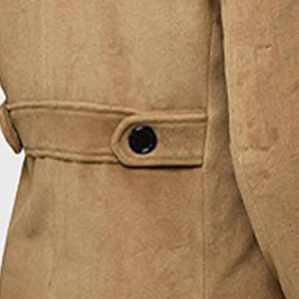 British Style Double-Breasted Trench Coat | Windproof Jacket