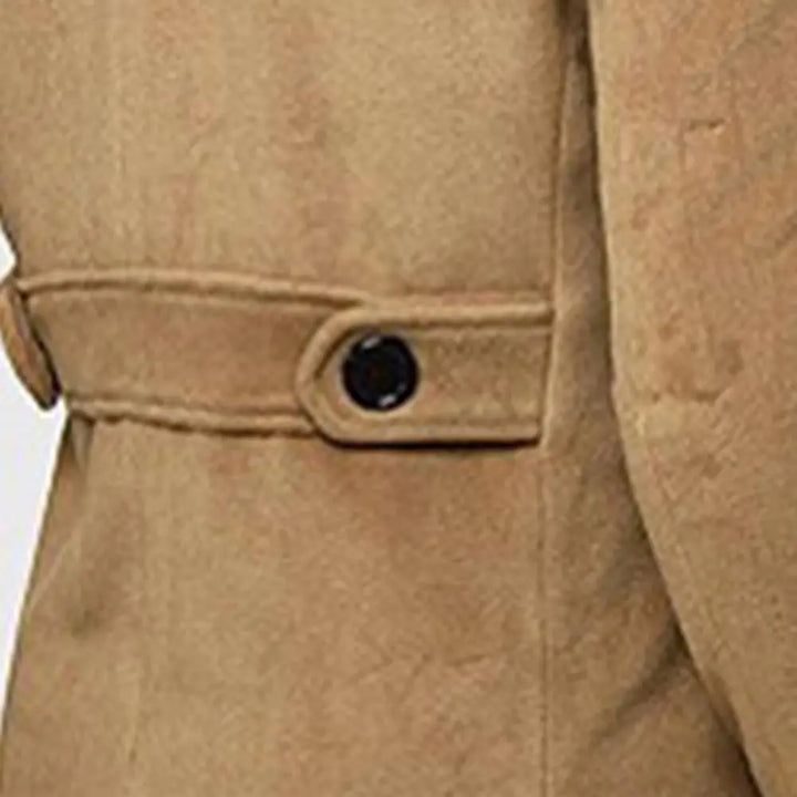 British Style Double-Breasted Trench Coat | Windproof Jacket