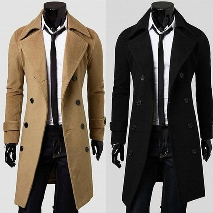 British Style Double-Breasted Trench Coat | Windproof Jacket