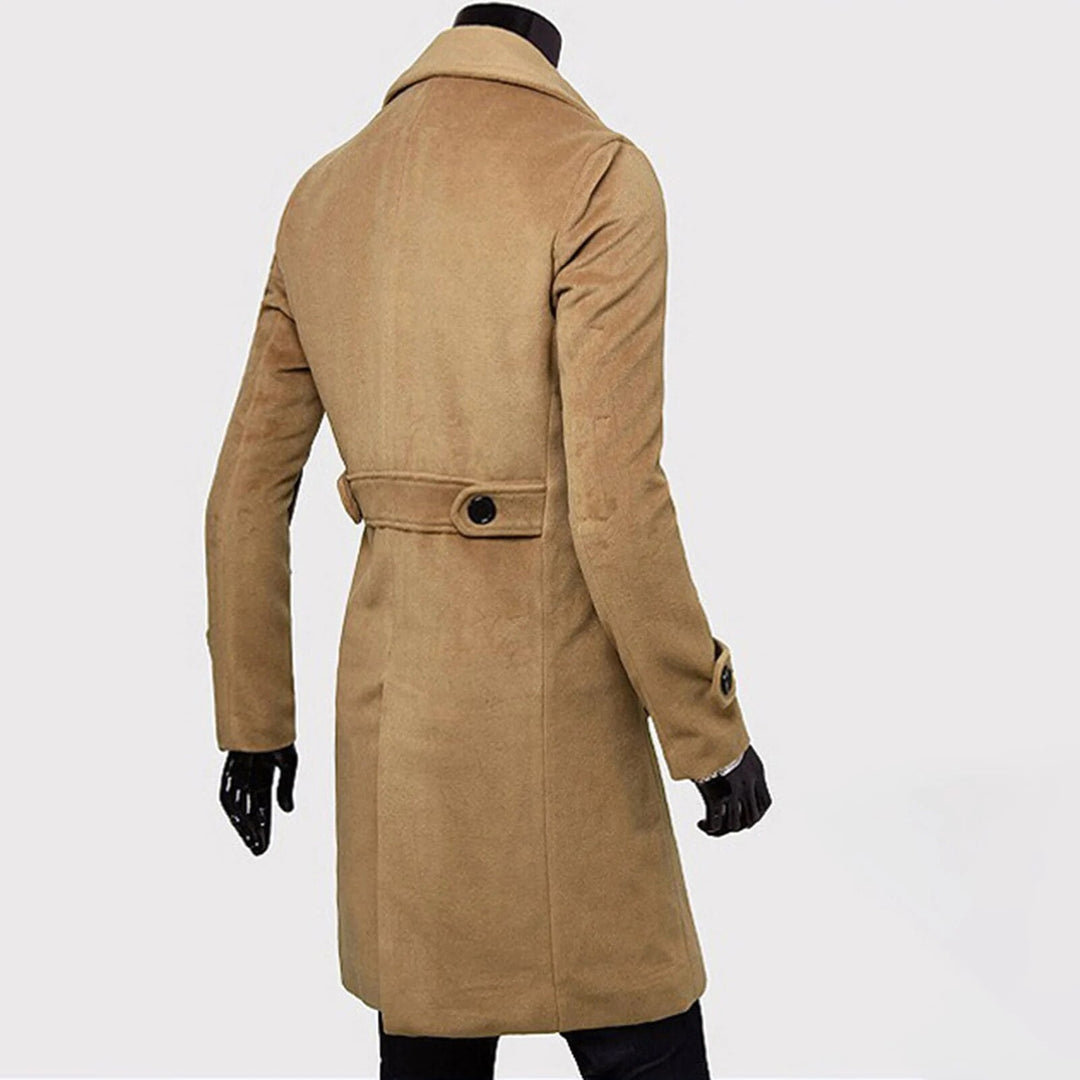 British Style Double-Breasted Trench Coat | Windproof Jacket