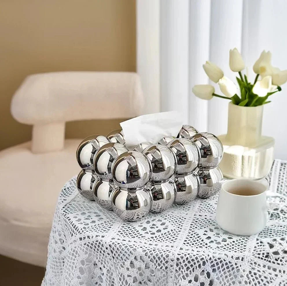 Bubble Ceramic Tissue Box Cover