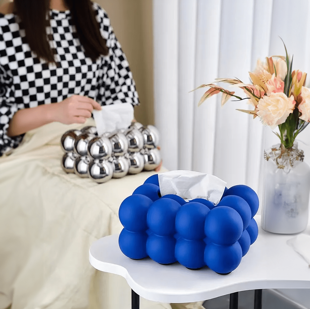Bubble Ceramic Tissue Box Cover