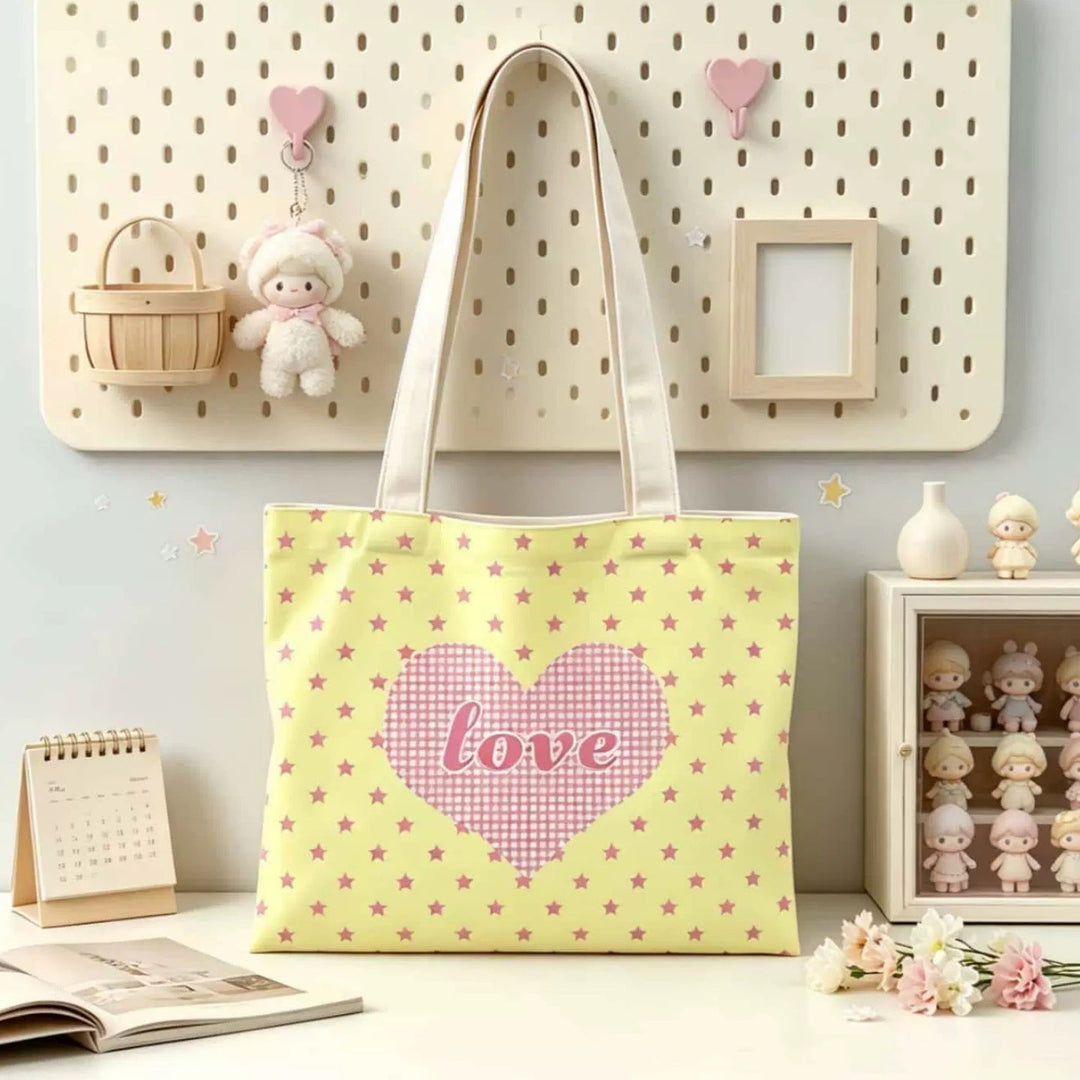 Canvas Tote Bag with Fun Graphic Design