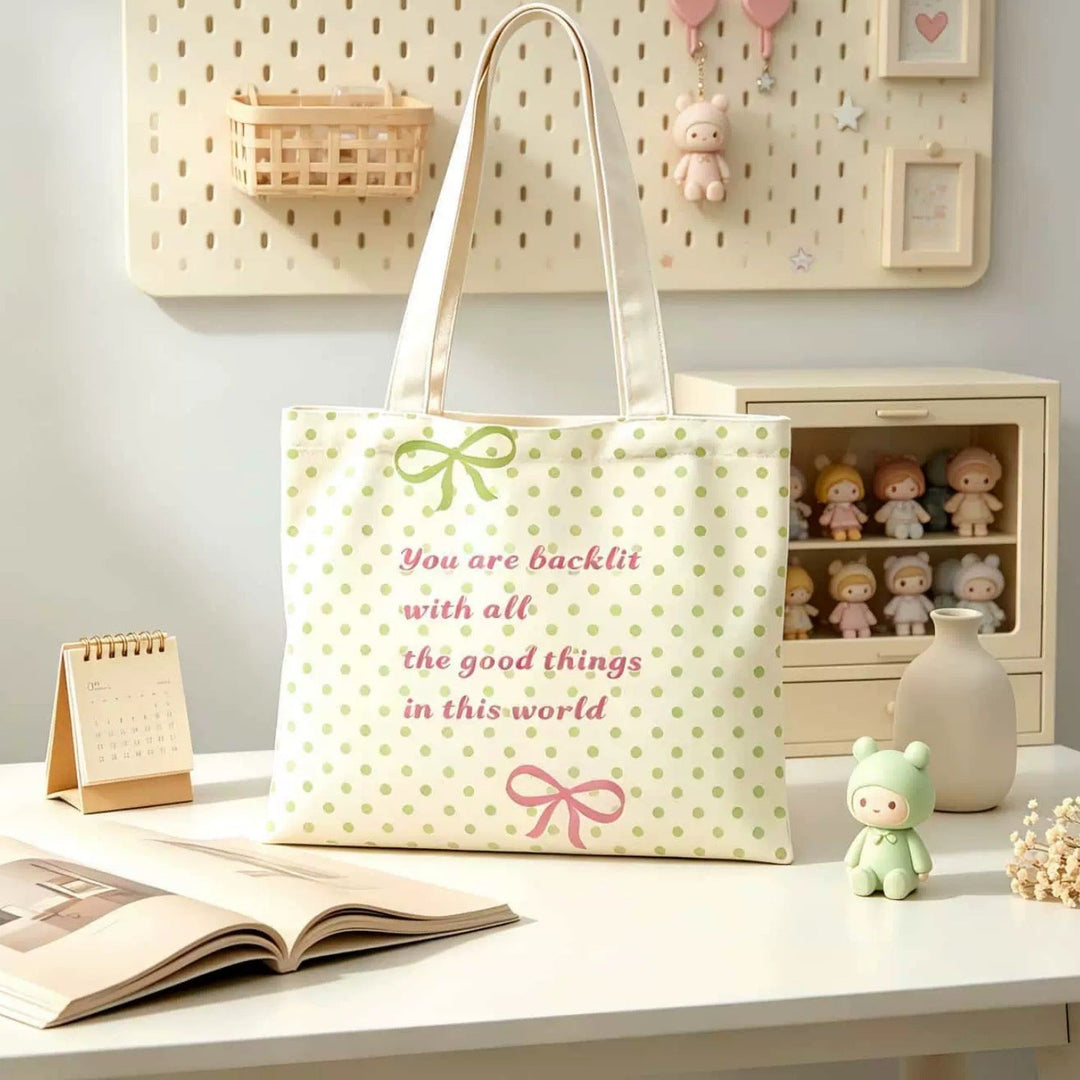 Canvas Tote Bag with Fun Graphic Design