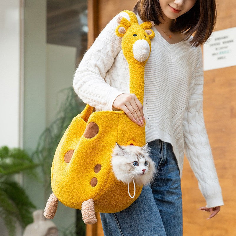 Cartoon Fabric Pet Shoulder Bag Carrier