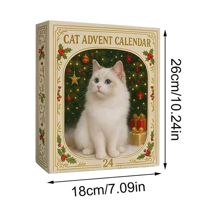 Cat-Themed Acrylic 24-Day Advent Calendar (24 Ornaments)