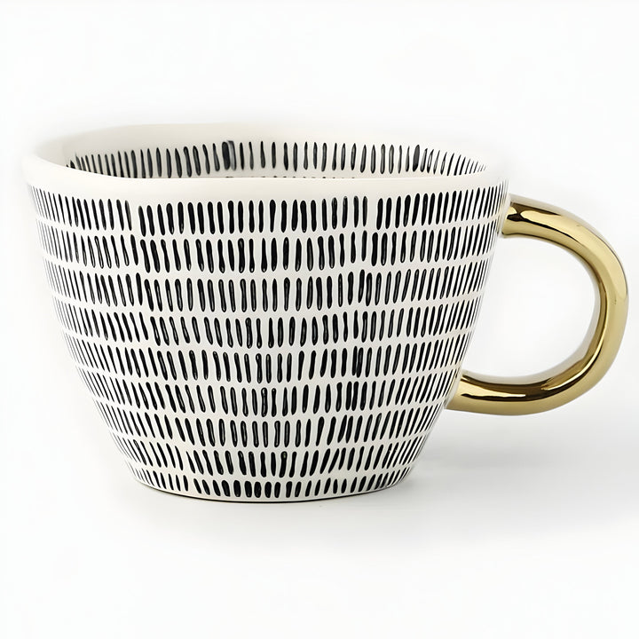 Ceramic Mug with Geometric Design – Stylish and Modern | Ideal for Coffee or Tea