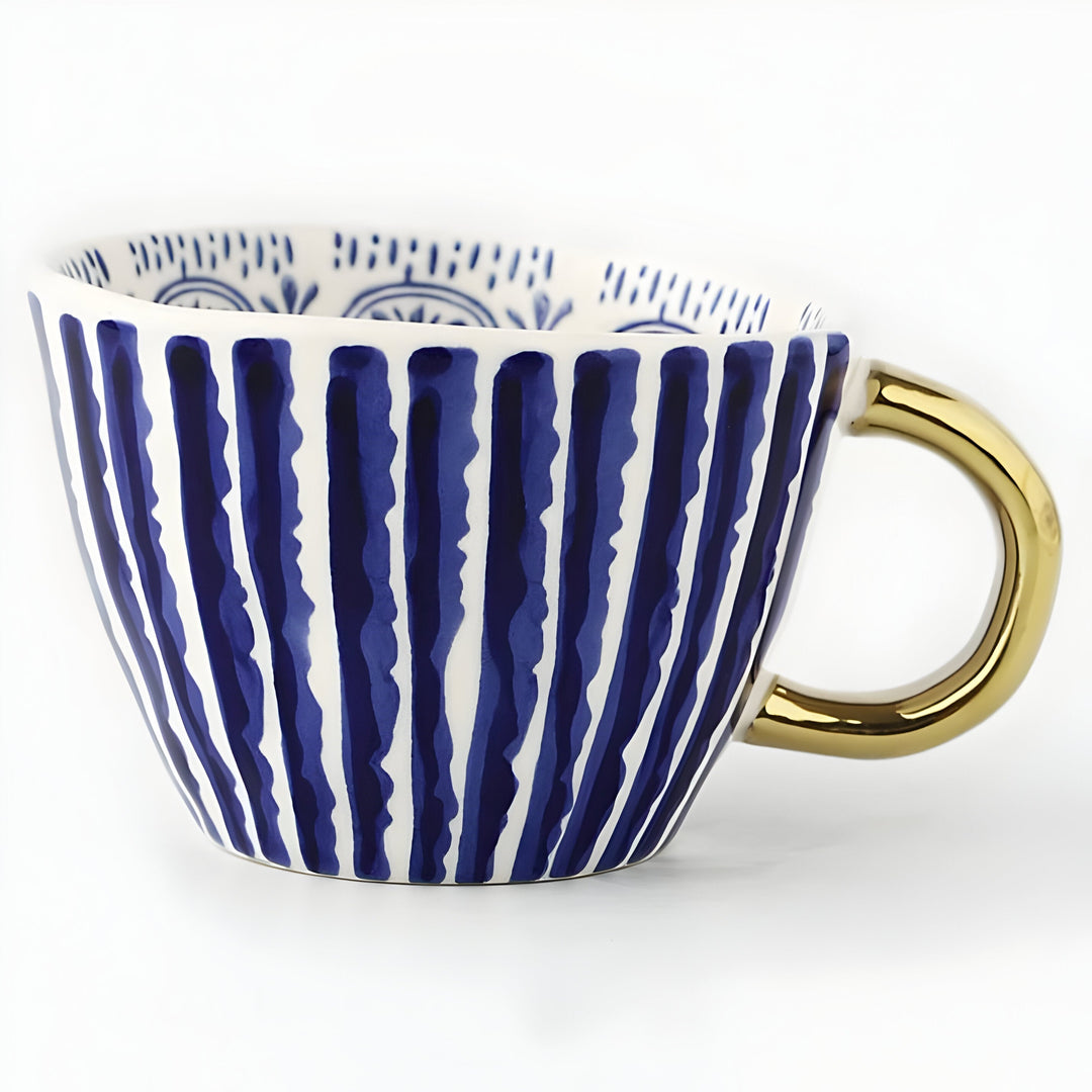 Ceramic Mug with Geometric Design – Stylish and Modern | Ideal for Coffee or Tea