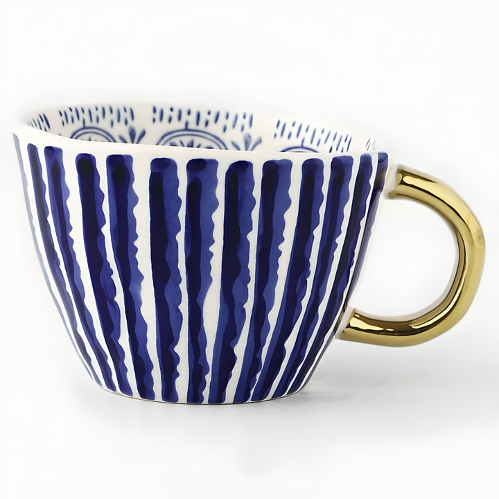 Ceramic Mug with Geometric Design – Stylish and Modern | Ideal for Coffee or Tea