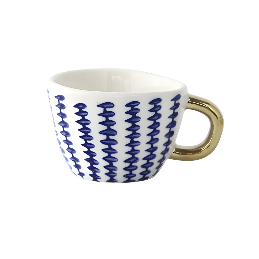Ceramic Mug with Geometric Design – Stylish and Modern | Ideal for Coffee or Tea