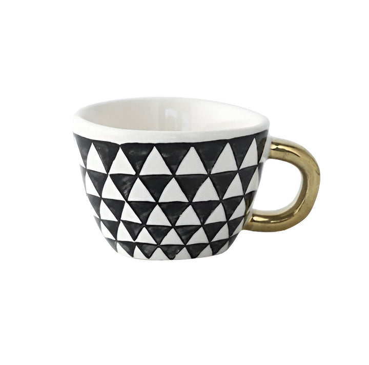 Ceramic Mug with Geometric Design – Stylish and Modern | Ideal for Coffee or Tea