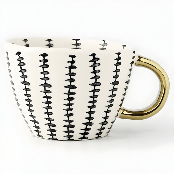 Ceramic Mug with Geometric Design – Stylish and Modern | Ideal for Coffee or Tea