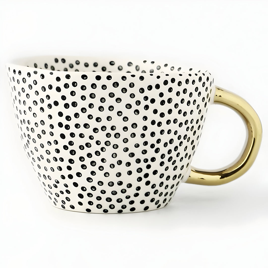 Ceramic Mug with Geometric Design – Stylish and Modern | Ideal for Coffee or Tea