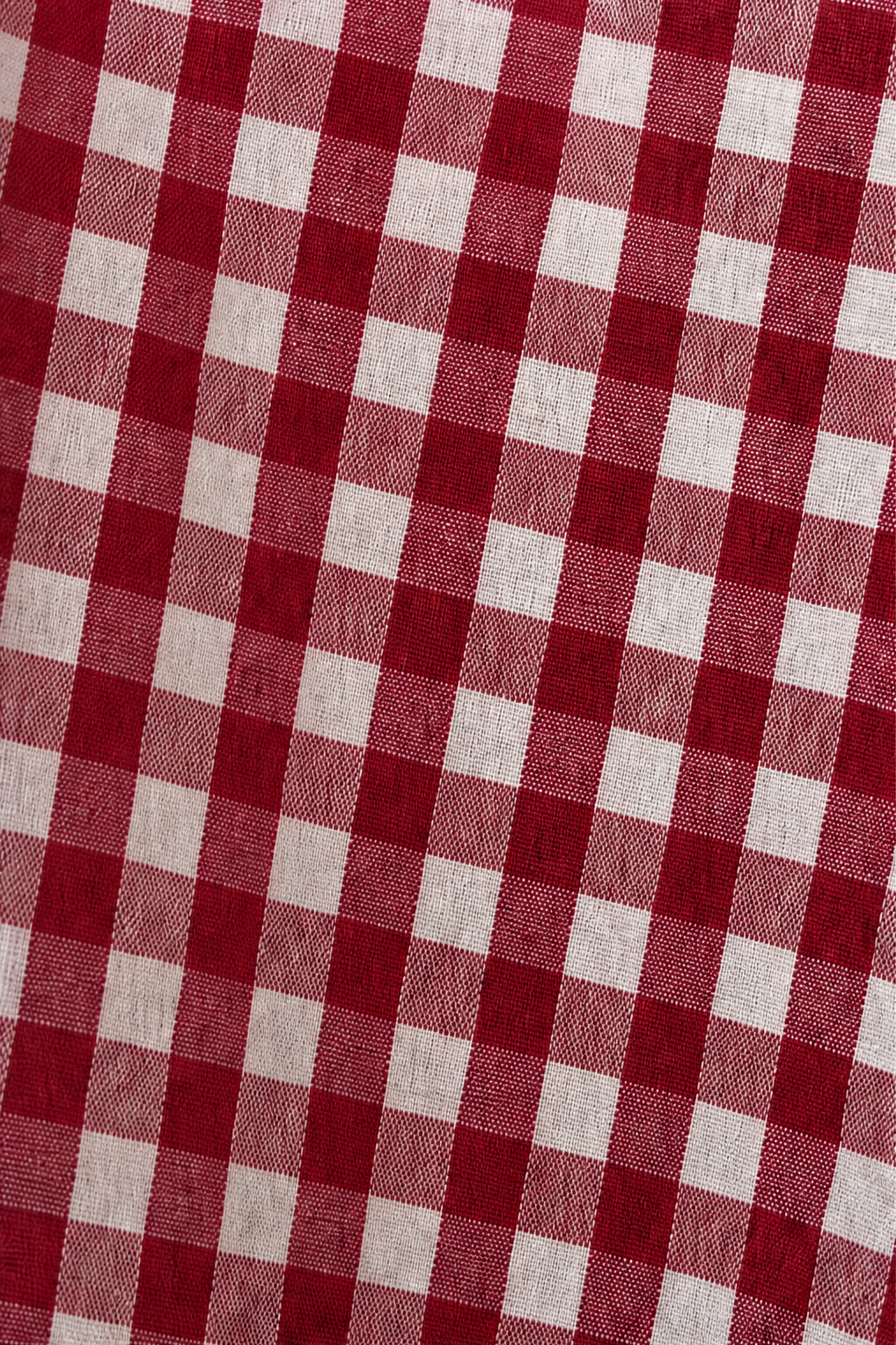 Checked Ruffle Collar Blouse