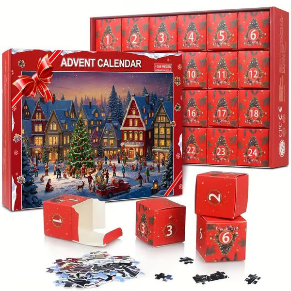 Christmas Countdown Puzzle Surprise Box – 24 Days Filled with Magic &amp; Creativity