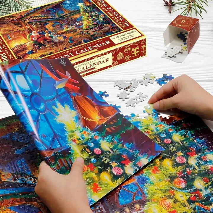 Christmas Countdown Puzzle Surprise Box – 24 Days Filled with Magic &amp; Creativity