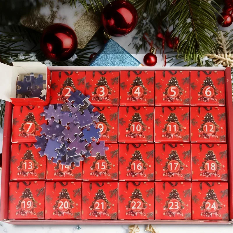 Christmas Countdown Puzzle Surprise Box – 24 Days Filled with Magic &amp; Creativity