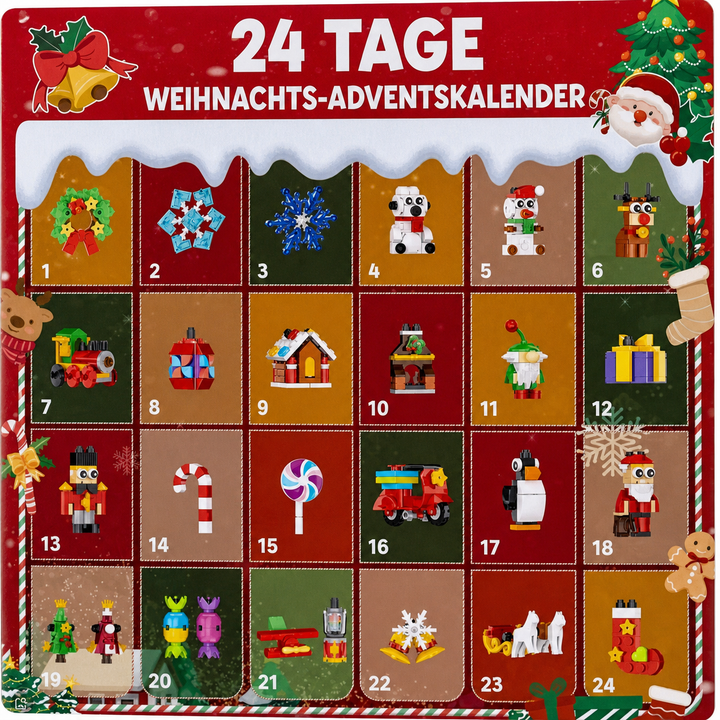 Christmas Decoration Building Blocks Advent Calendar 2026 – 24 Days of Christmas Surprises