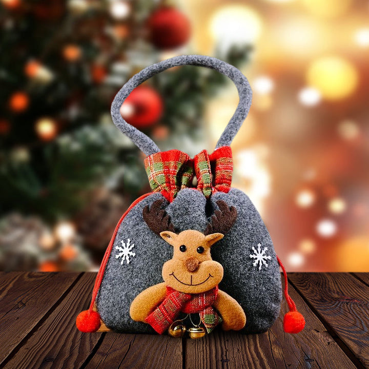 Christmas Gift Bag with Festive Doll
