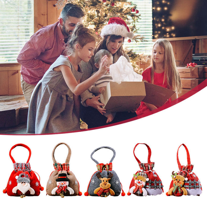 Christmas Gift Bag with Festive Doll