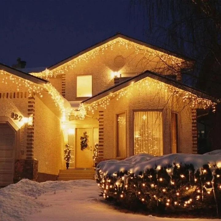 Christmas Icicle Lights - 4 Metres with 96 LEDs and 8 Modes
