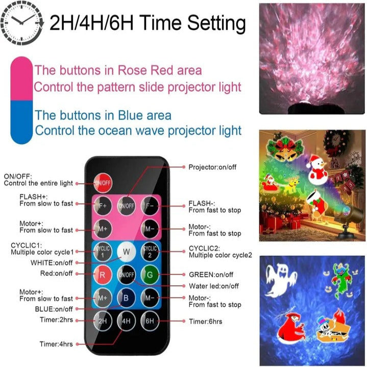 Christmas Projector Light with Multicolor LED Display