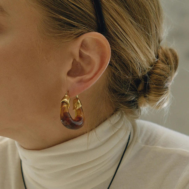 Chunky Enamel Earrings