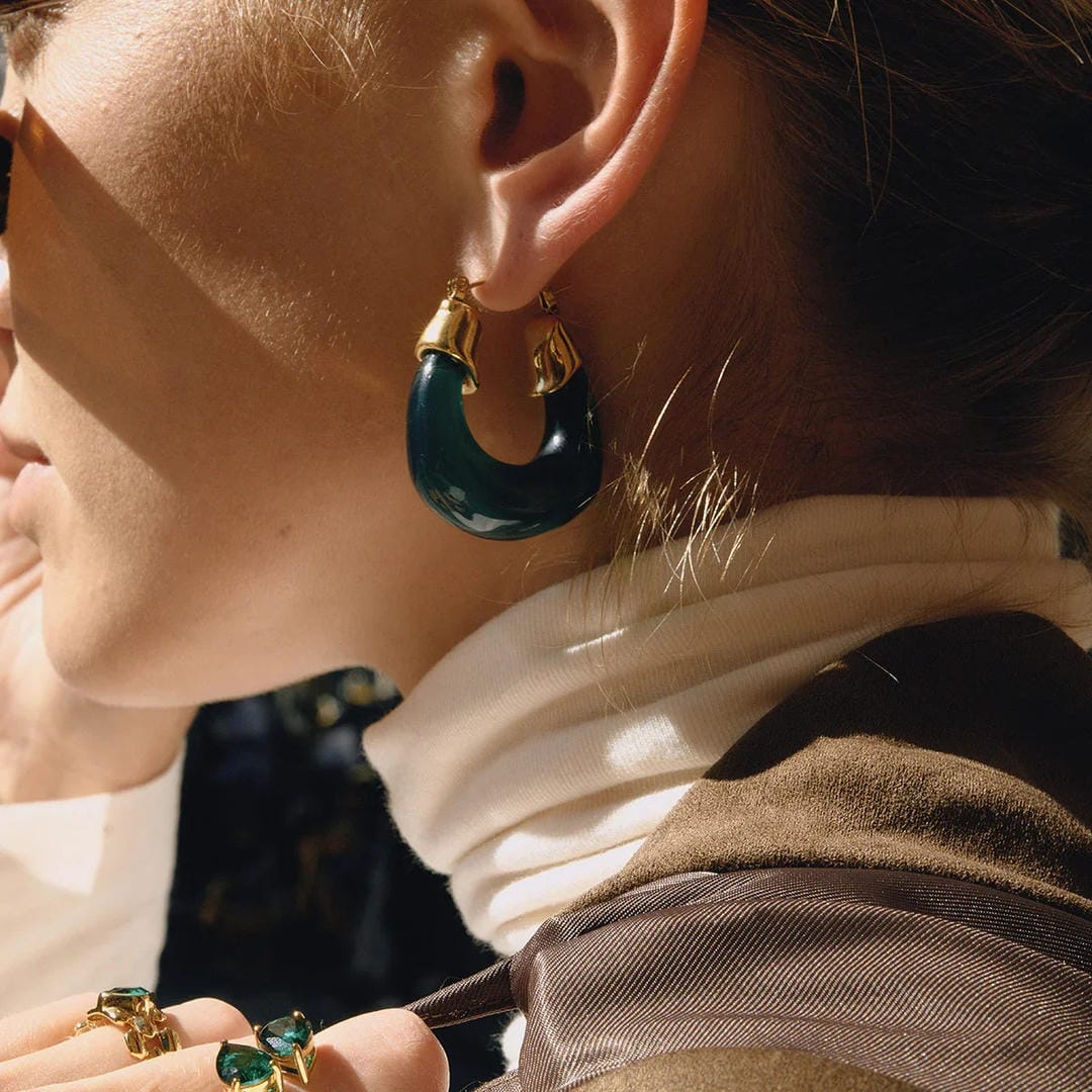 Chunky Enamel Earrings