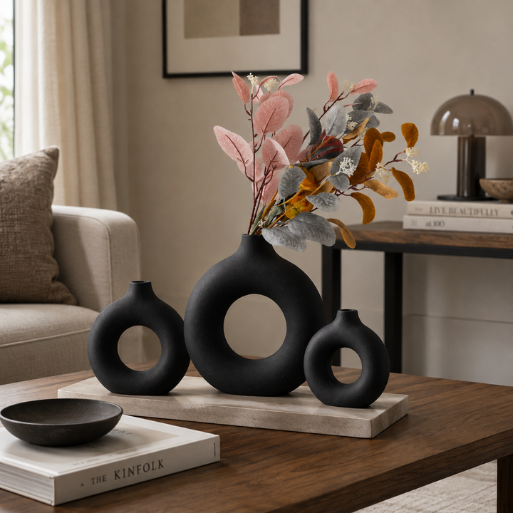Circular Hollow Decorative Vase