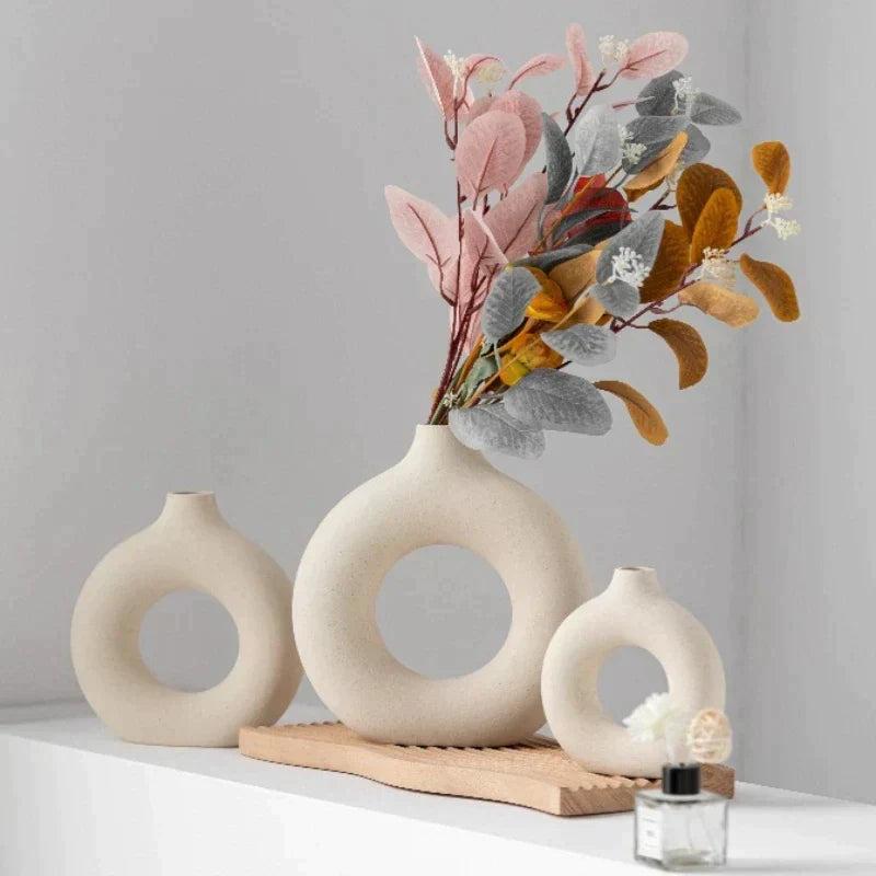 Circular Hollow Decorative Vase