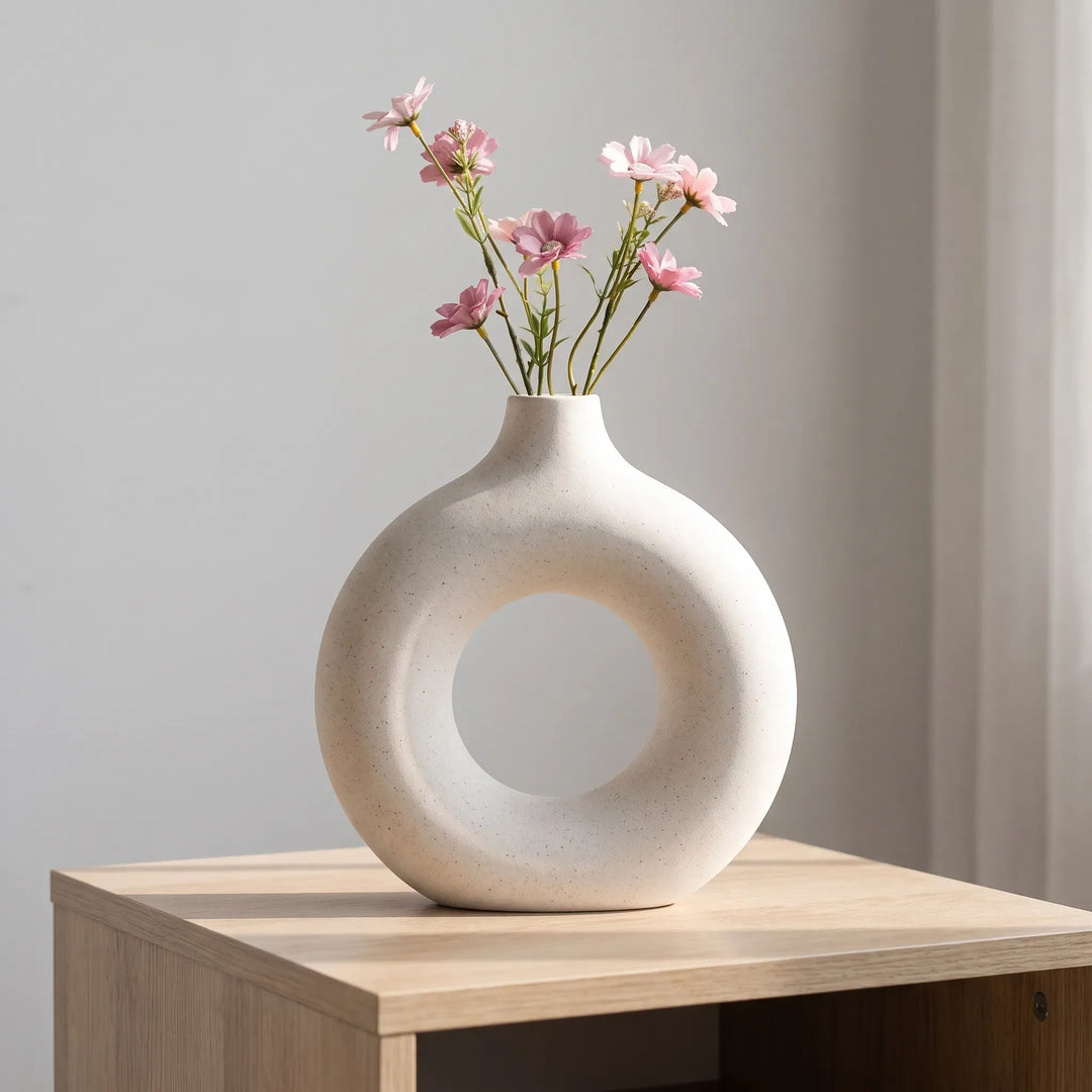 Circular Hollow Decorative Vase