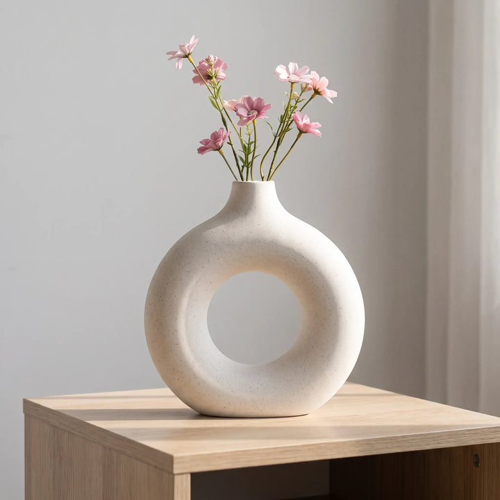 Circular Hollow Decorative Vase