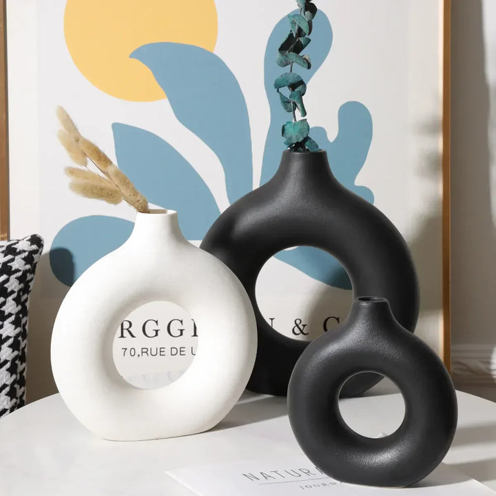Circular Hollow Decorative Vase