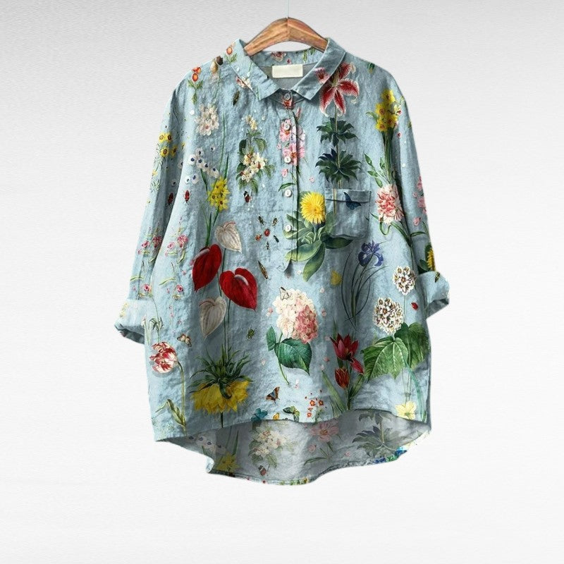 Classic Artistic Button-Up Blouse