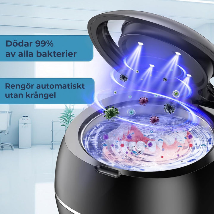 Cleaning for mouthguards, snoring devices, dental guards, dentures, retainers