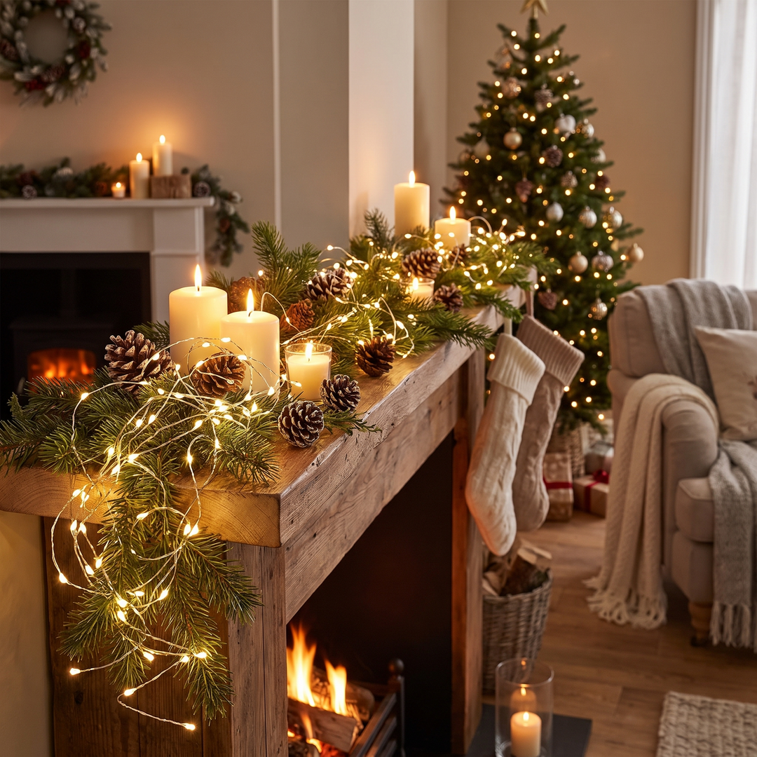 Cluster Christmas Lights with Remote Control and 8 Lighting Modes