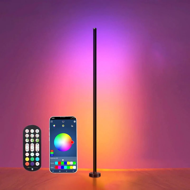 Color-Changing RGB LED Floor Lamp with Remote Control, App Control, and Music Sync Mood Lighting