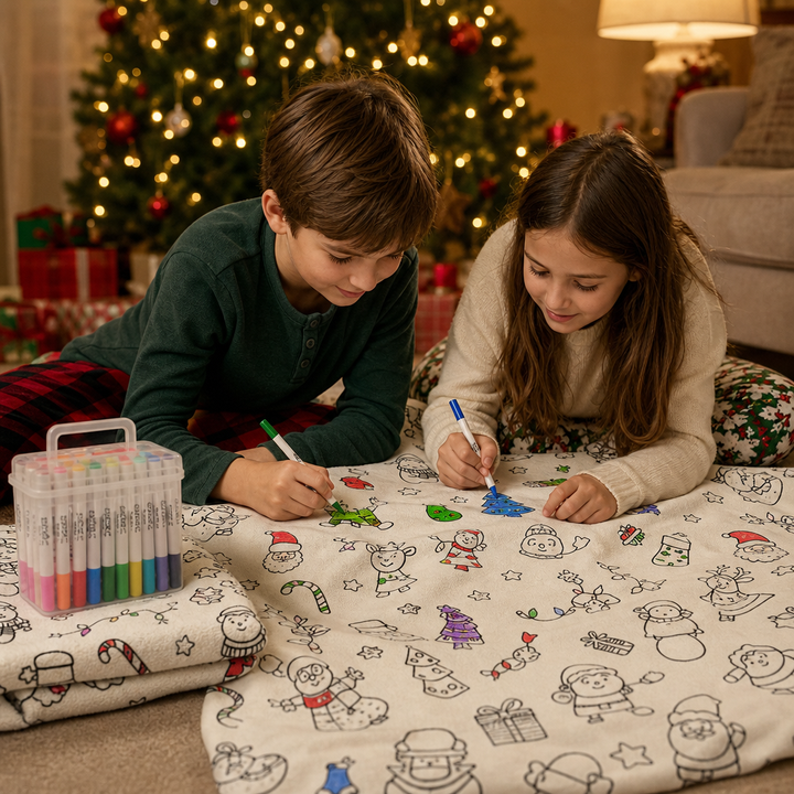 Color-Your-Own Kids Duvet Cover Set