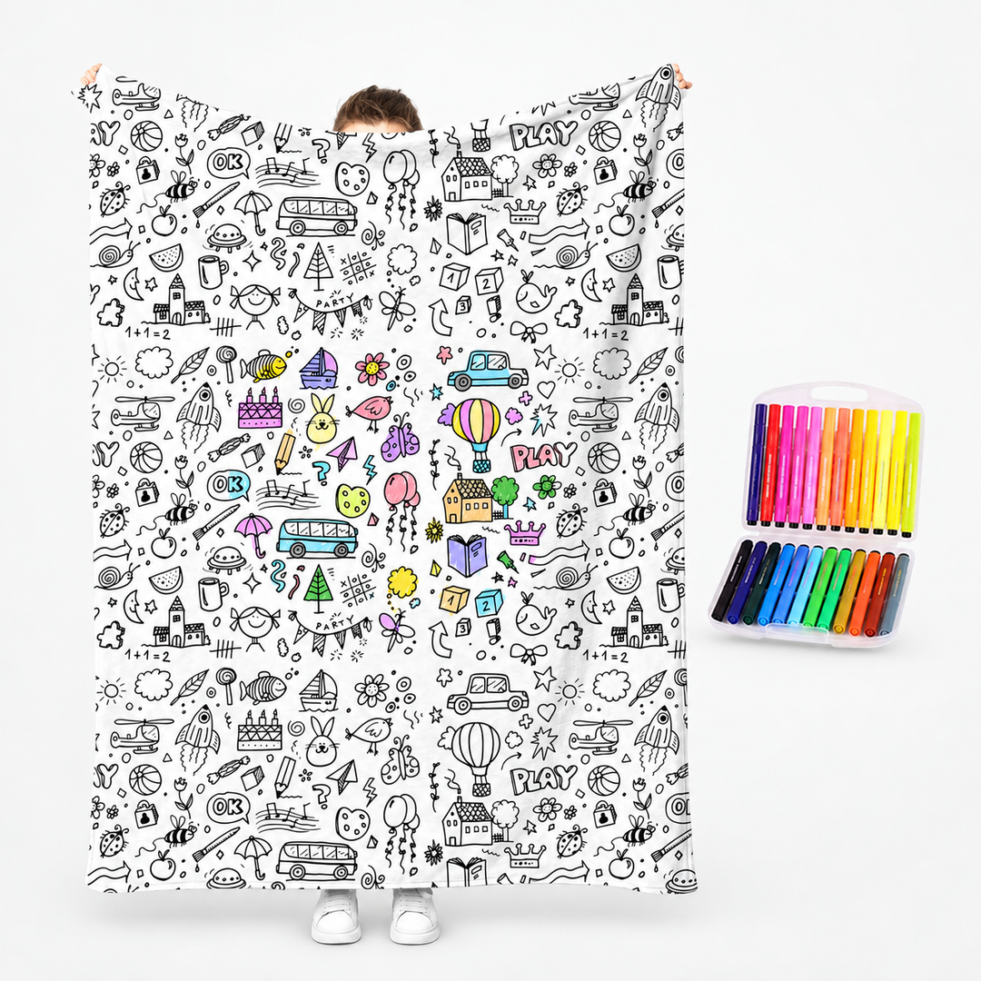 Color-Your-Own Kids Duvet Cover Set