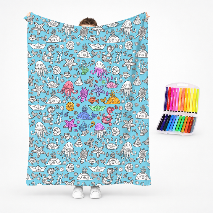 Color-Your-Own Kids Duvet Cover Set