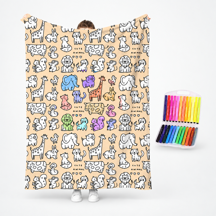Color-Your-Own Kids Duvet Cover Set