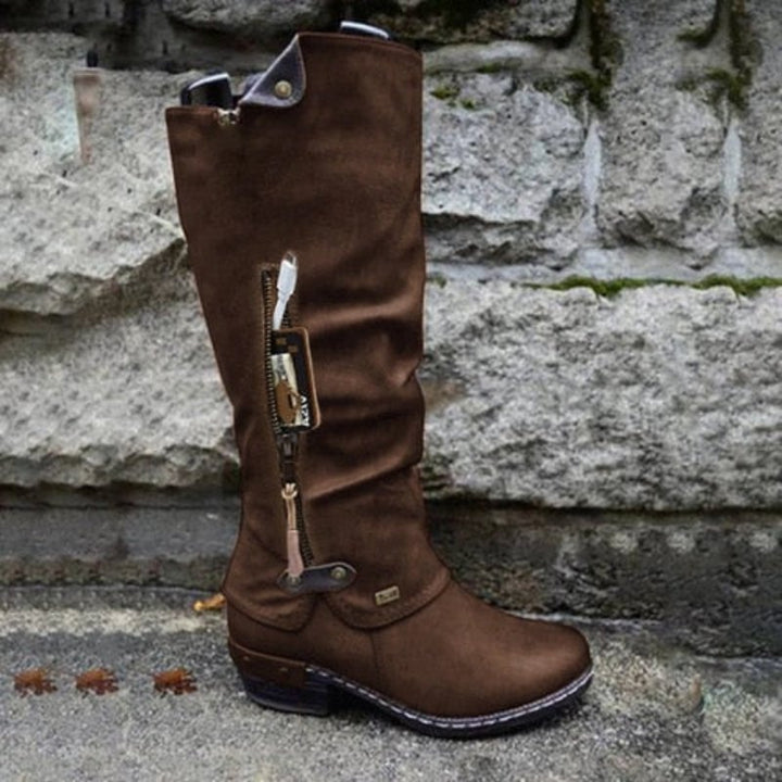 Comfortable High Boots with Storage Compartment