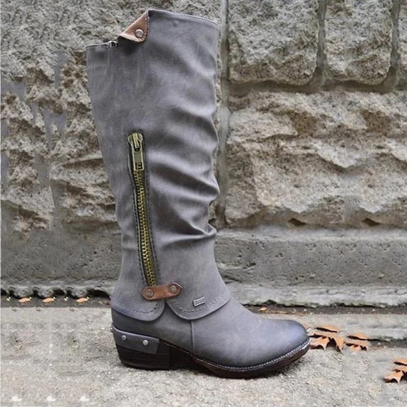 Comfortable High Boots with Storage Compartment