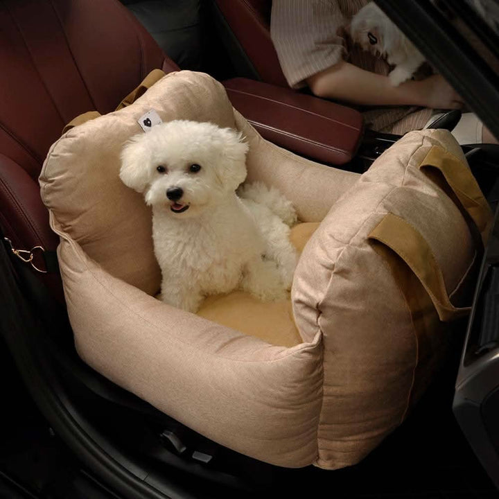COMFYRIDE DOG SEAT – Dog seat bed with safety belt &amp; non-slip bottom