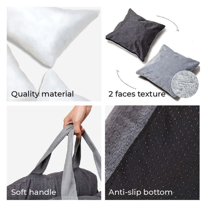 COMFYRIDE DOG SEAT – Dog seat bed with safety belt &amp; non-slip bottom