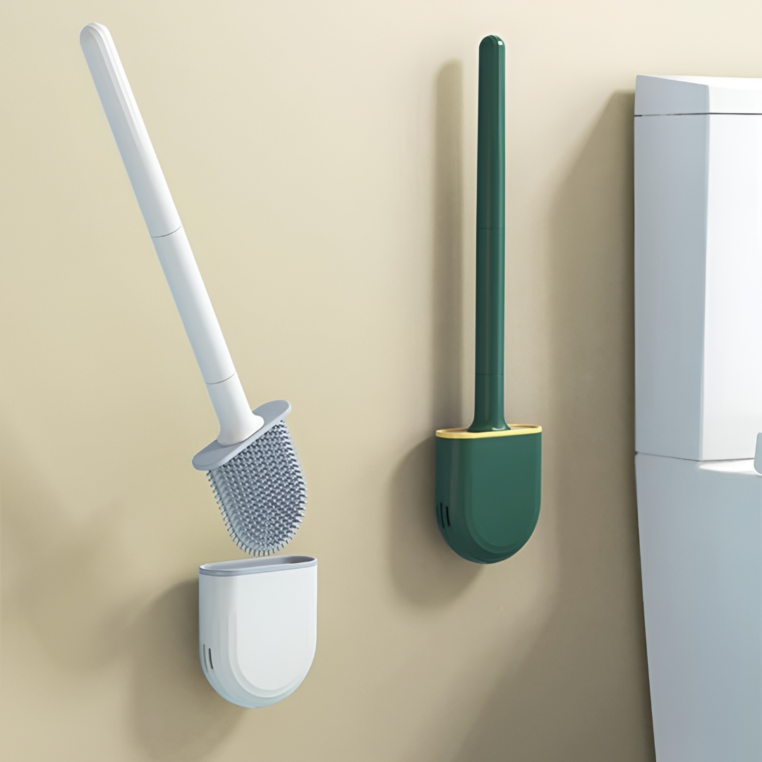 Compact Bathroom Toilet Brush and Holder