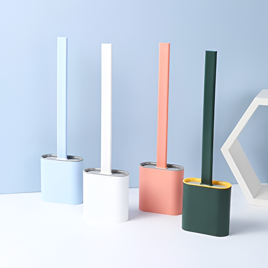 Compact Bathroom Toilet Brush and Holder