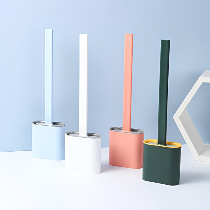 Compact Bathroom Toilet Brush and Holder